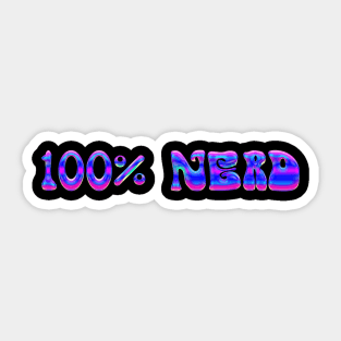 100% nerd Sticker